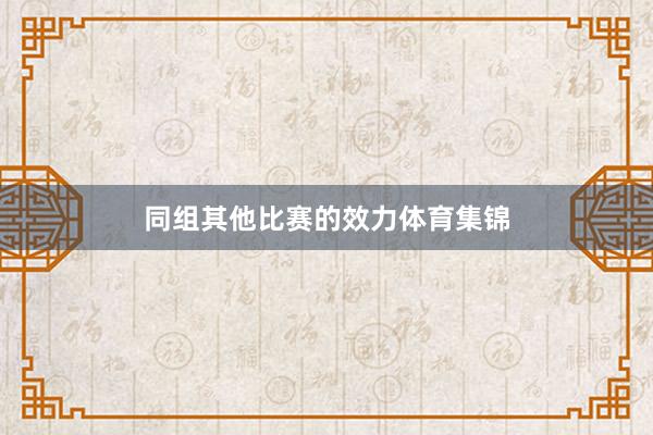 同组其他比赛的效力体育集锦